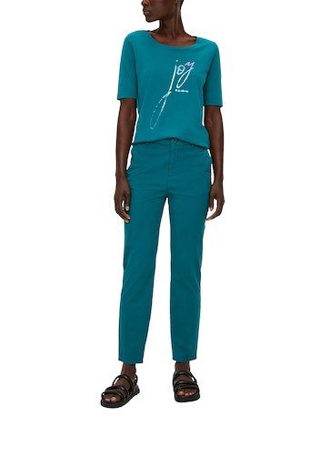 s.Oliver T-Shirt mit Aufschrift green vorne blue