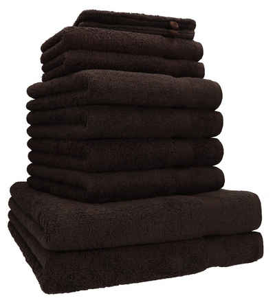 Betz Handtuch Set »10-tlg. Handtuch-Set PREMIUM 100%Baumwolle 2 Duschtücher 4 Handtücher 2 Gästetücher 2 Waschhandschuhe« (10-tlg)