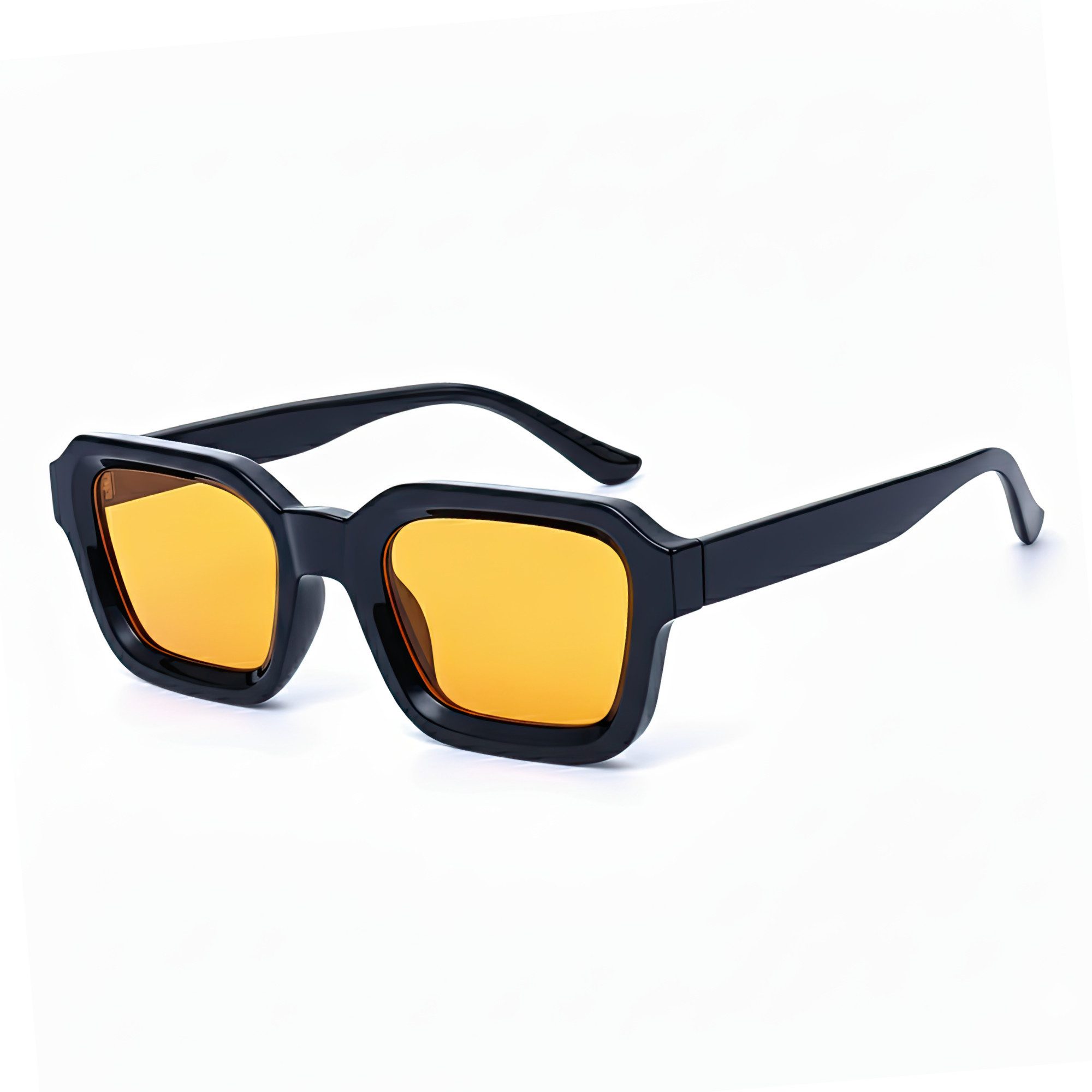 salazar.plus Sonnenbrille Dick Rechteckig Unisex Klotzig Damen Herren Brille schwarz orange blau