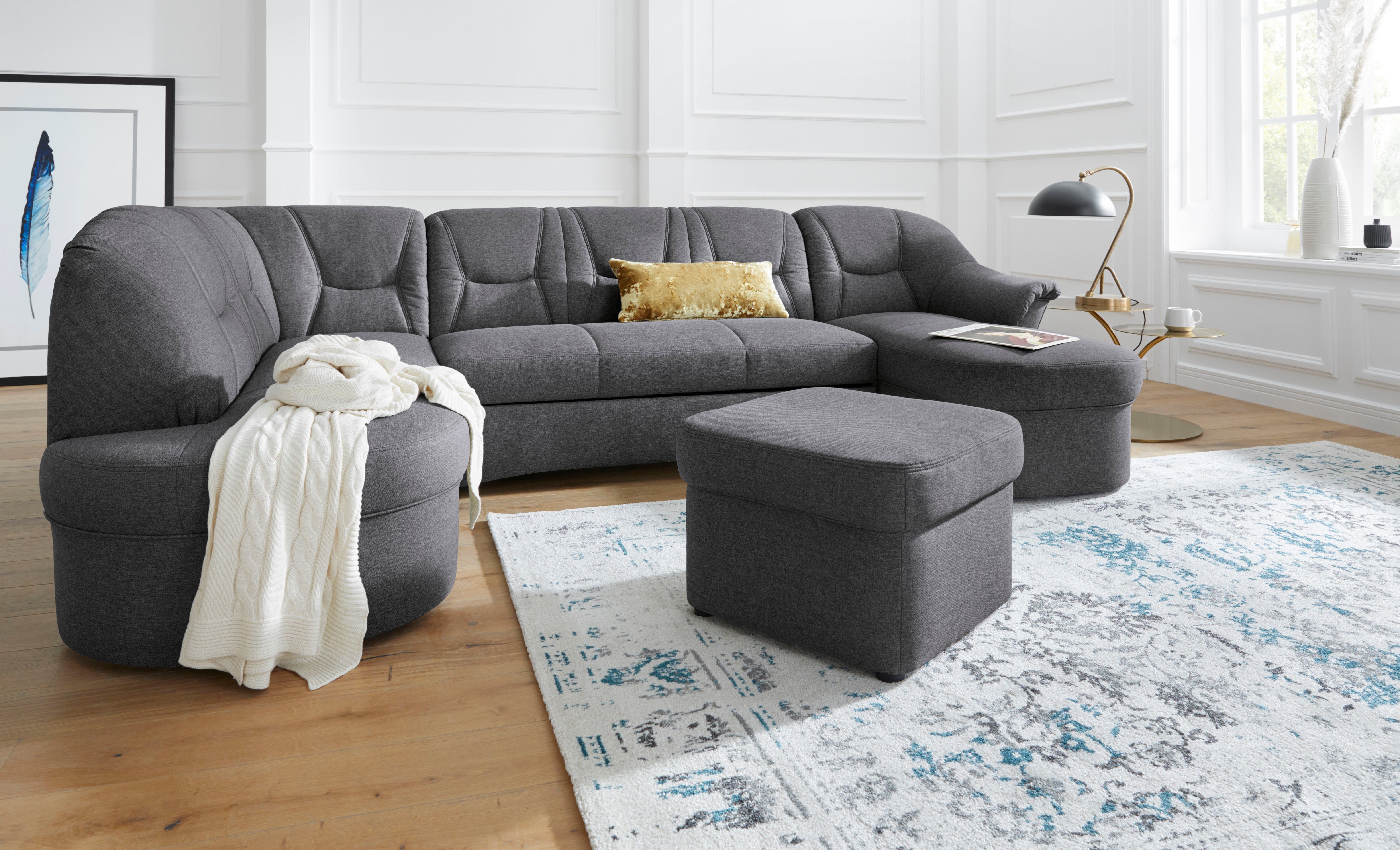 DOMO collection Polsterhocker SARAFINA 61x61 cm, hochwertig und komfortabel
