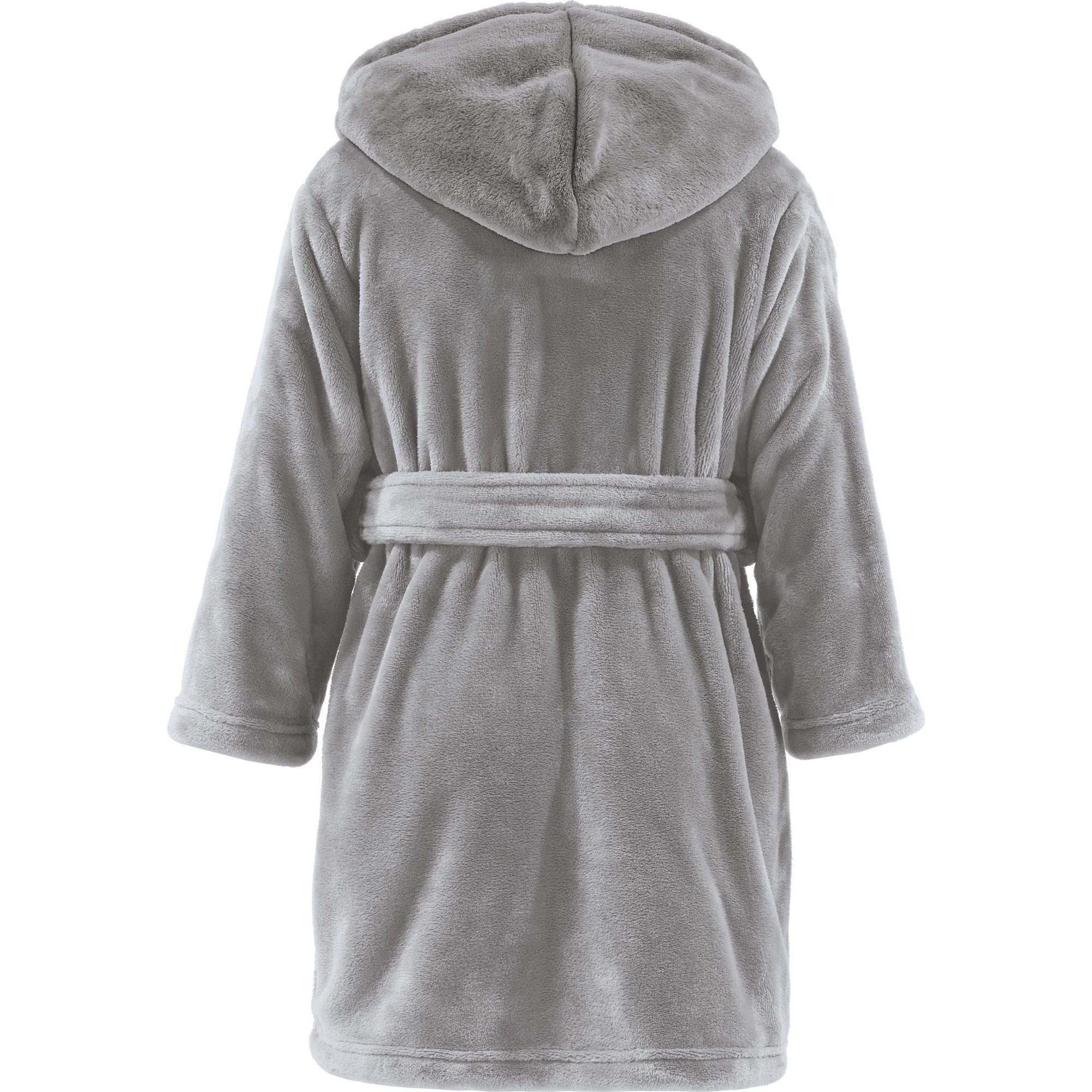 REDBEST Kinderbademantel Kinder-Bademantel "Perris" mit Kapuze, Rückenlänge: 66 cm, Fleece, mit Kapuze/mit Aufsatztasche:, default, Fleece Uni – Bild 2 von 3