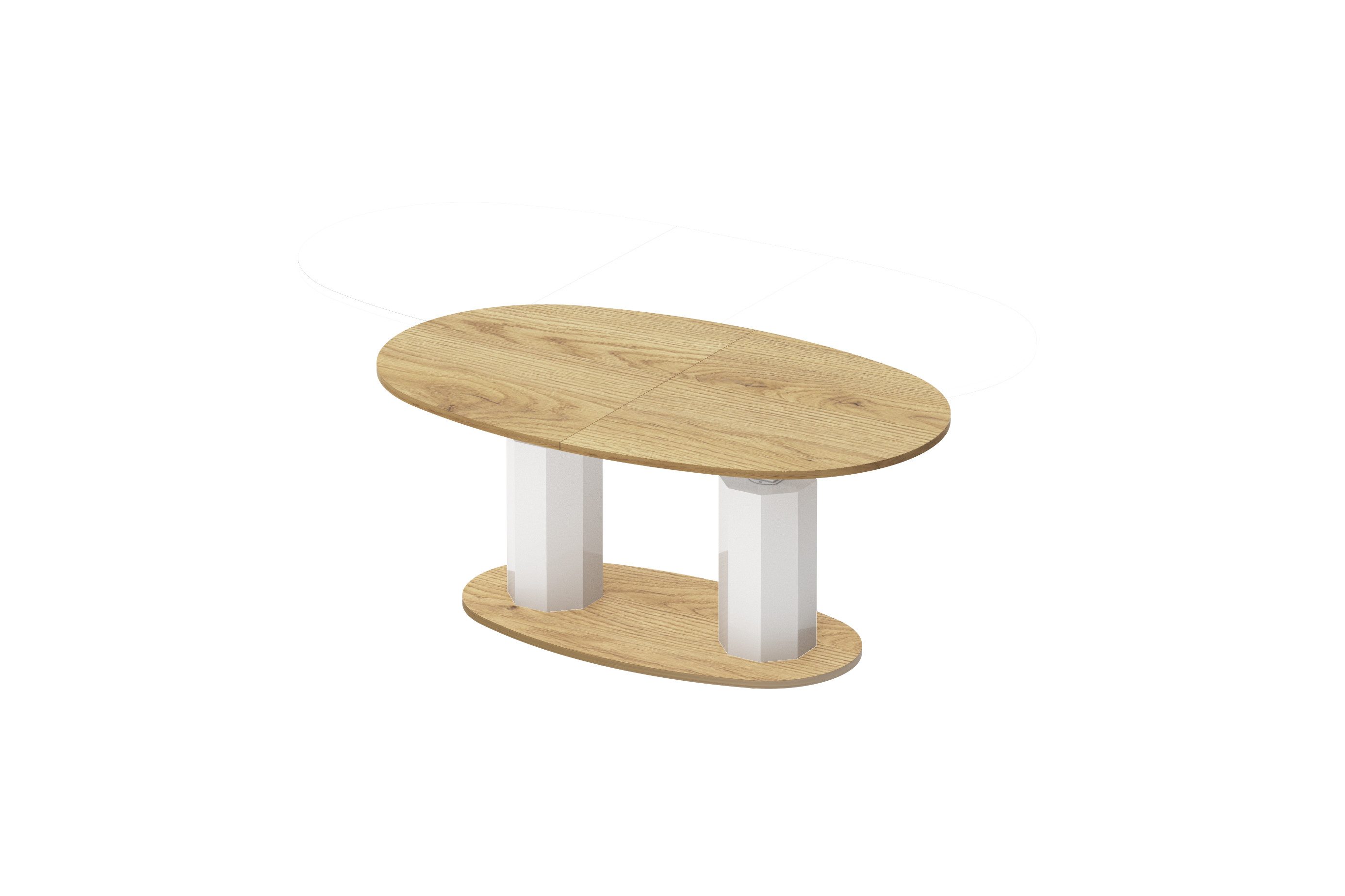 designimpex Couchtisch Design HBL-111 stufenlos höhenverstellbar günstig online kaufen