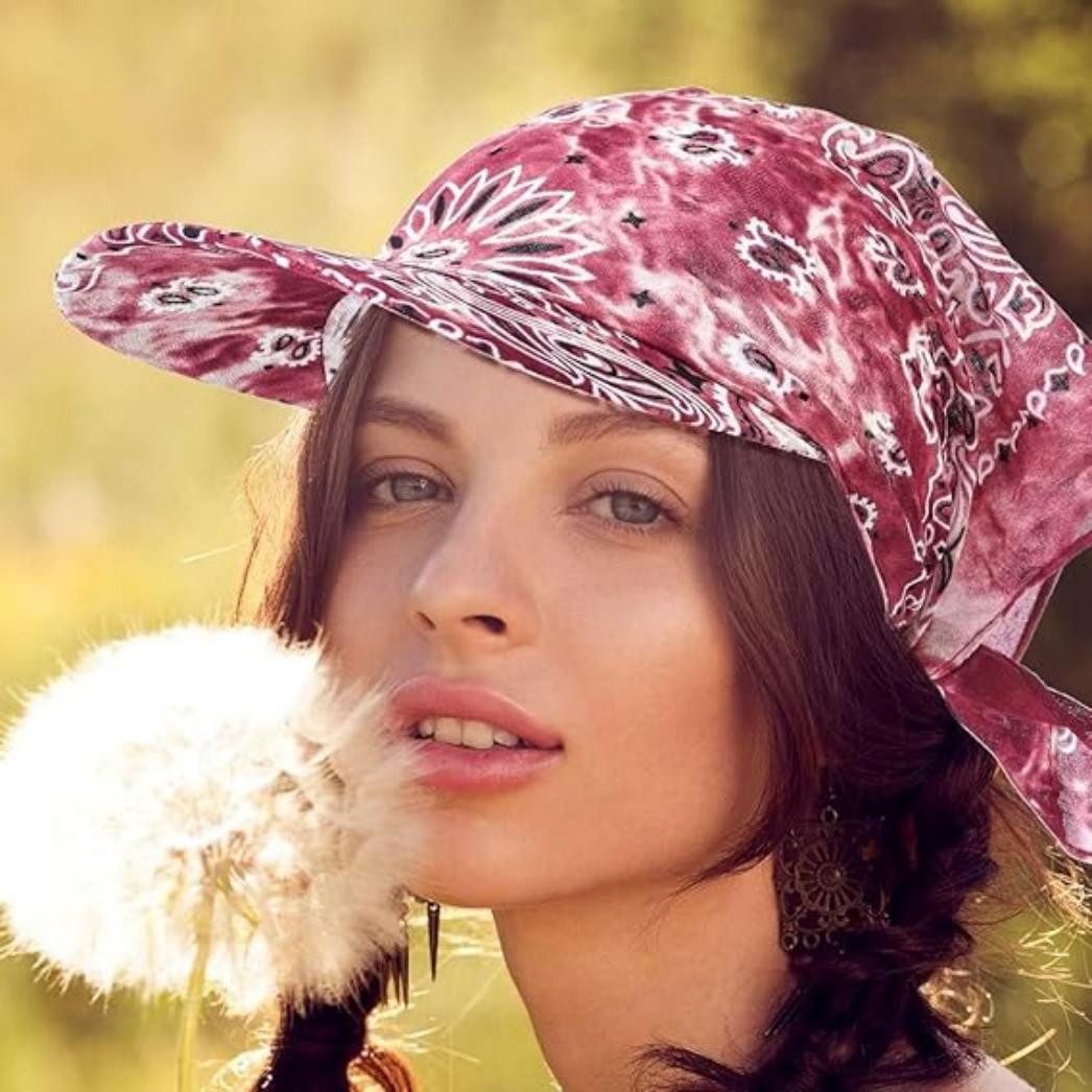 Coonoor Baseball Cap Bandana Cap mit Schleifenbindung Damen,leicht und weich