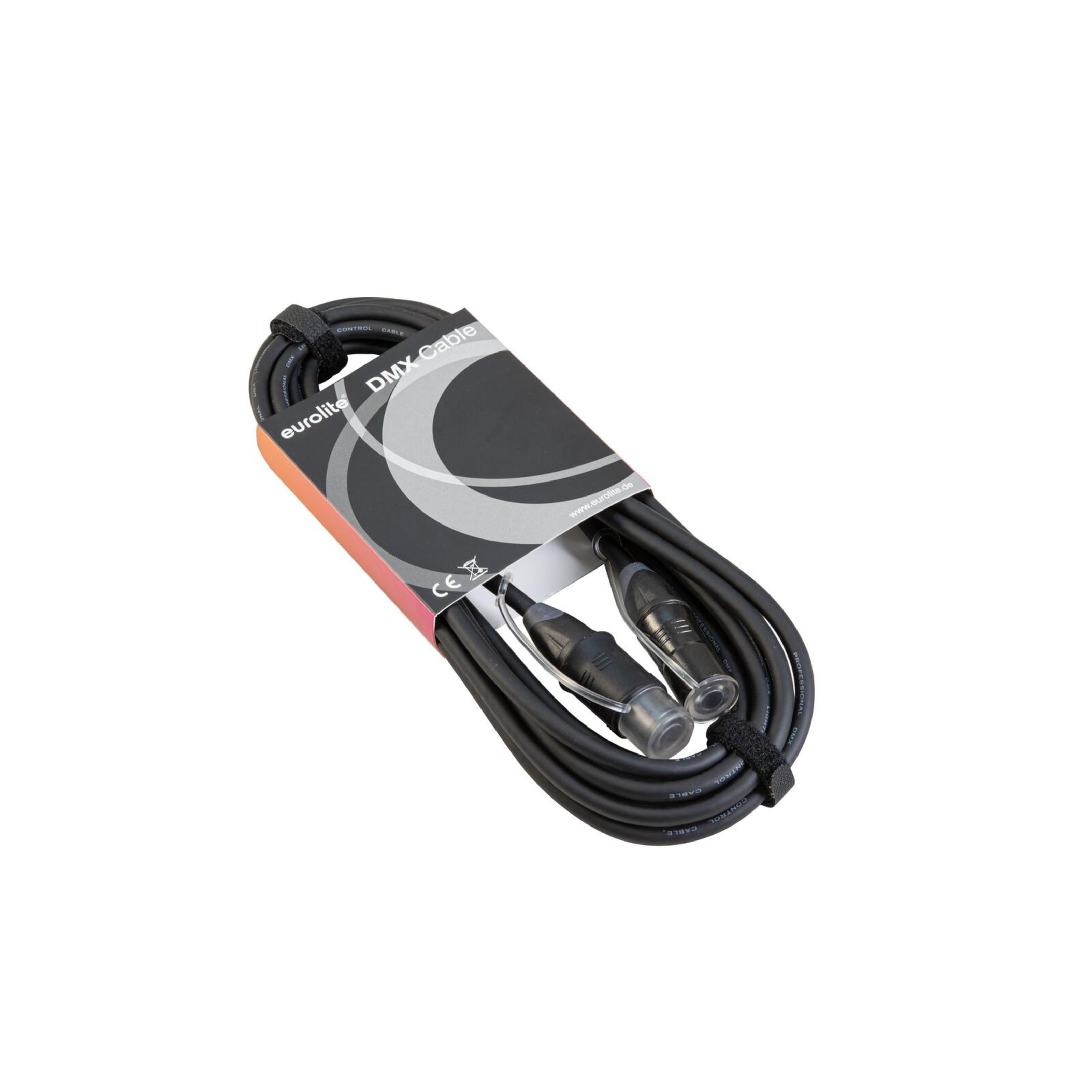 EUROLITE Lampen-Verbindungskabel, DMX Kabel EC-1 IP65 3pol 3m sw - DMX Kabel