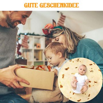 Wohndecke Babydecke Wohndecke Tortilla-Decke Flanell warm gemütlich 90CM, Avisto, Hergestellt aus hochwertigem 11 Unzen superweichem Oberstoff