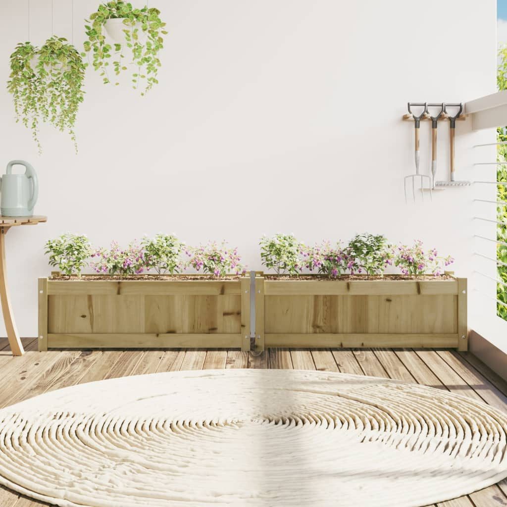 vidaXL Blumentopf Pflanzkübel 2 Stk. Kiefernholz günstig online kaufen