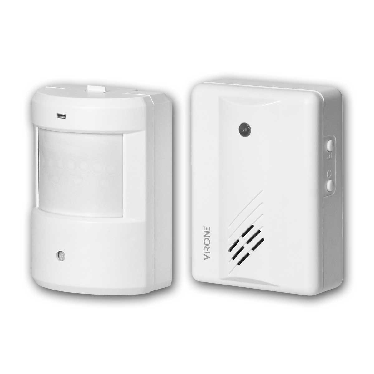 Virone Bewegungsmelder Funk-Durchgangsmelder 32 Töne, PIR-Sensor, 70-80dB