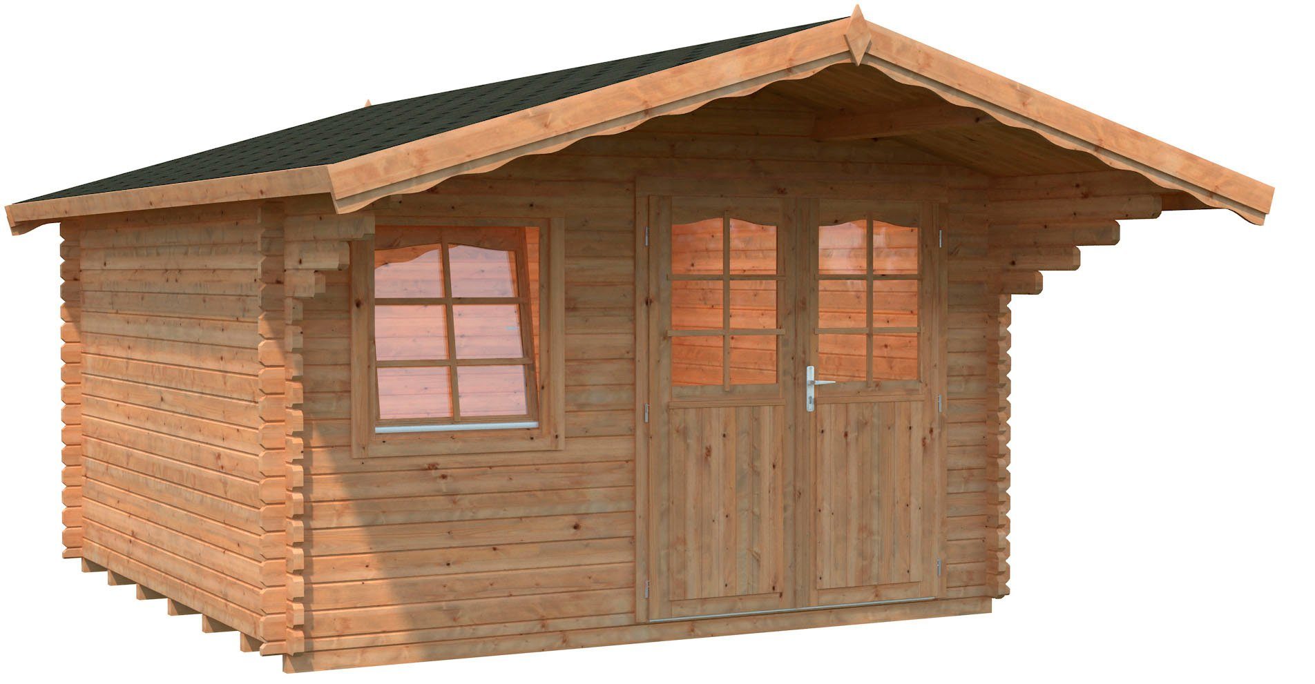 Palmako Gartenhaus Sally, BxT 426x530 cm, 12,3 qm, Doppelverglaste Tür