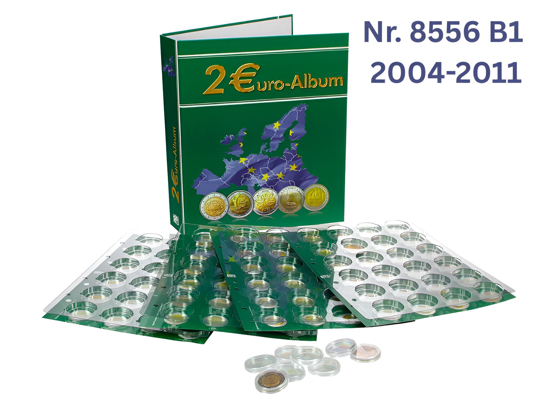 Safe-Album Münzetui Twin TopSet-Alben 2 Euro