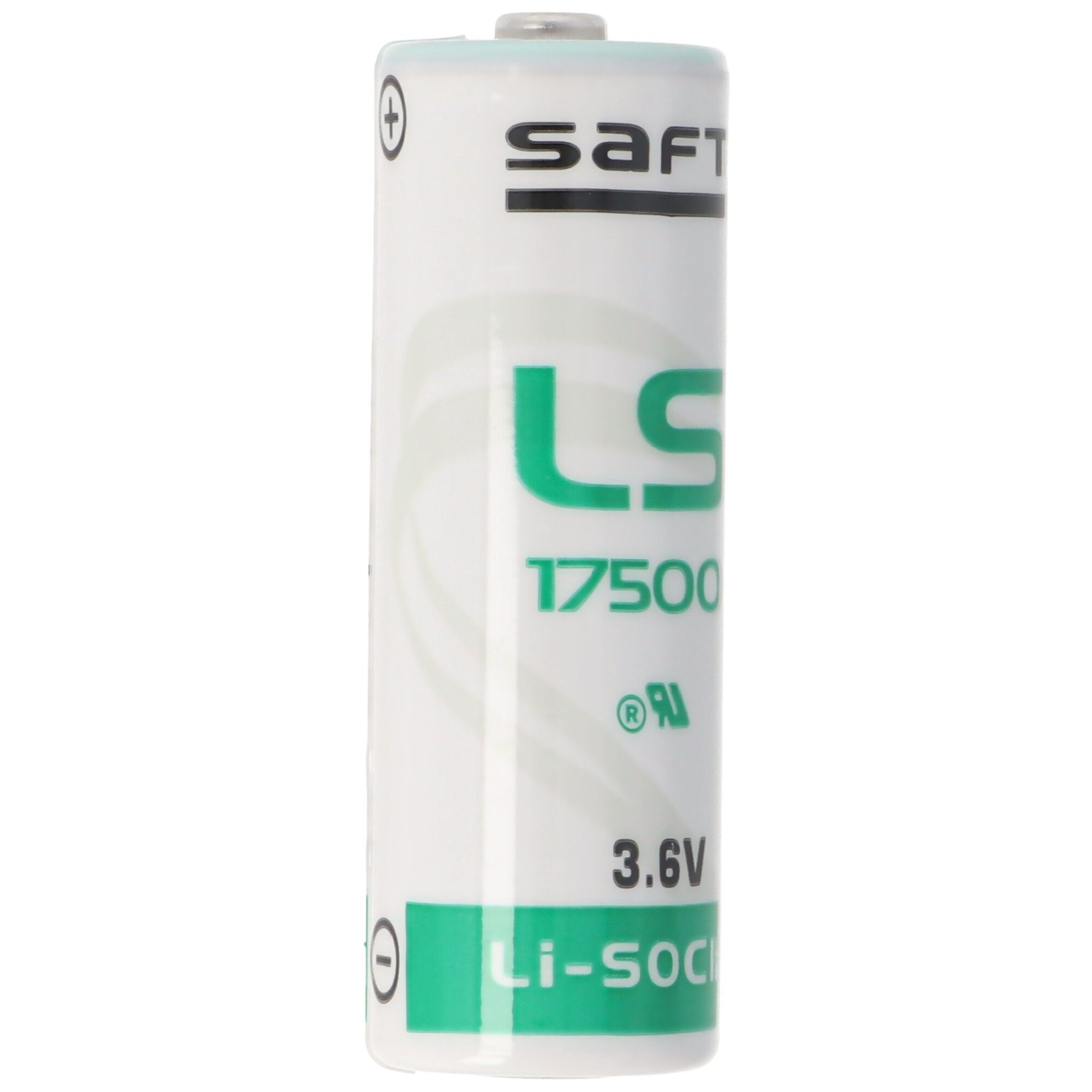 Batterie, Lötfahne Saft Lithium Batterie, (3,6 LS17500 Size A, ohne V) SAFT