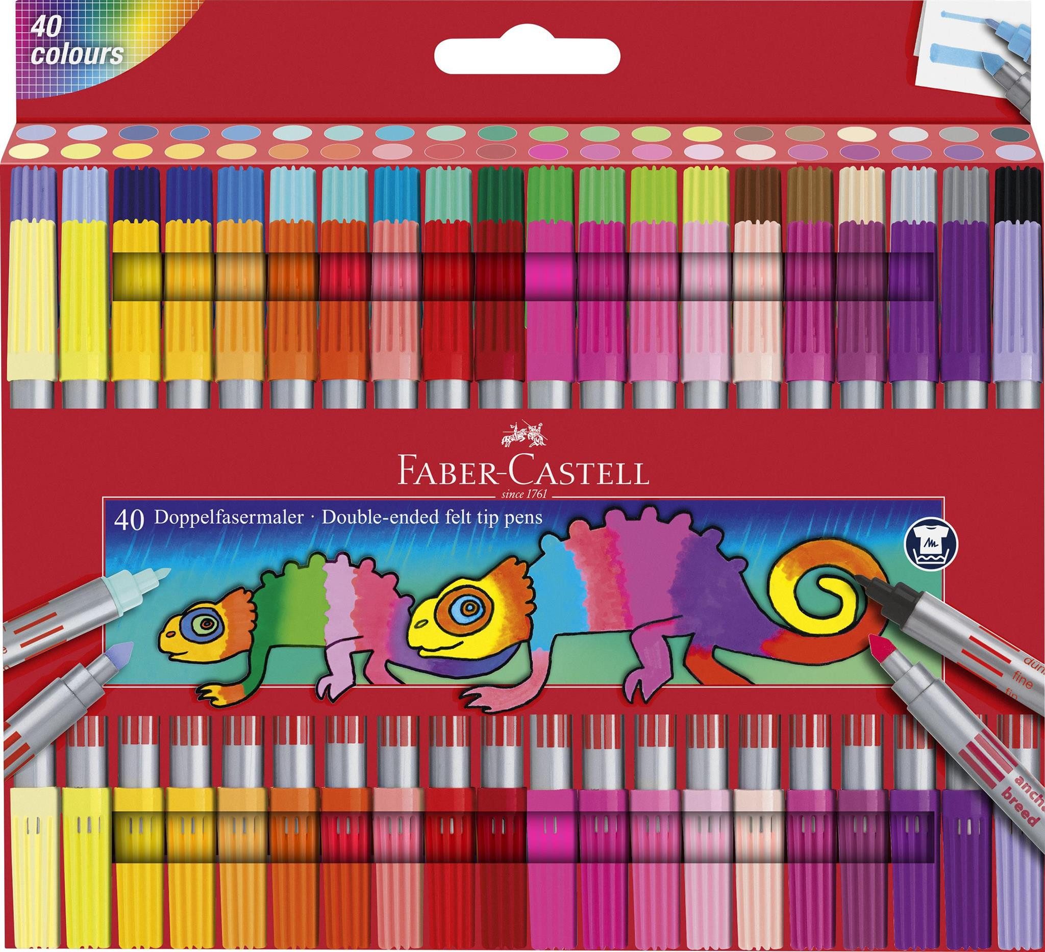 Faber-Castell Malstift Faber Castell Doppelfasermaler 40er Etui Standard