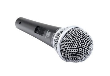 Pronomic Mikrofon DM-58 Dynamisches Gesangs Mikrofon mit Schalter (inkl. 3x Mikrofone und 3x 5m XLR Kabel, 6-tlg), Richtcharakteristik: Superniere