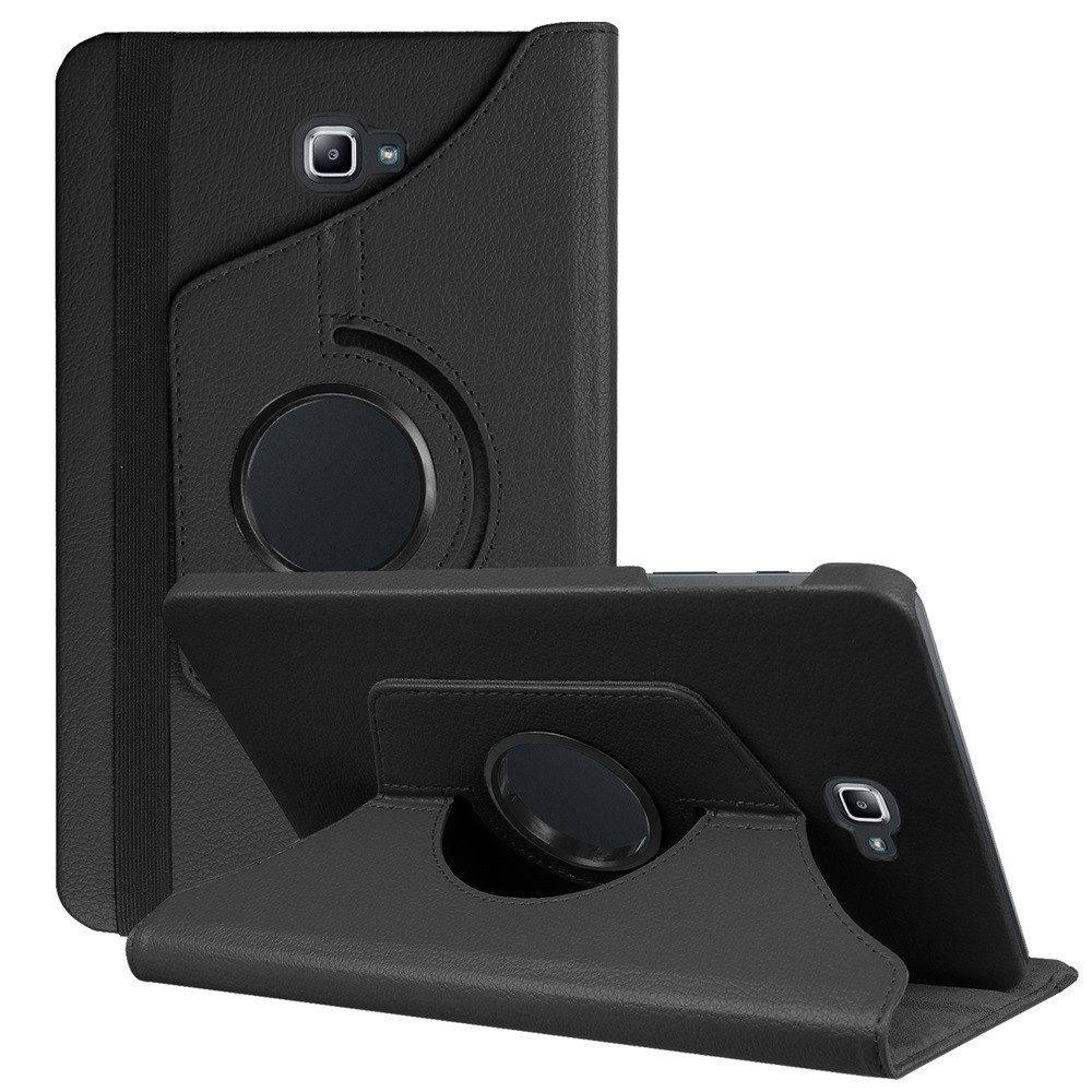 FroShop Tablet-Hülle Schutzhülle für Samsung Galaxy Tab A6 10.1" 2016 SM-T580 und SM-T585 10.1 Zoll, Schutz Case Etui Tasche Cover Drehbar Schwenkbar Hoch- und Querformat