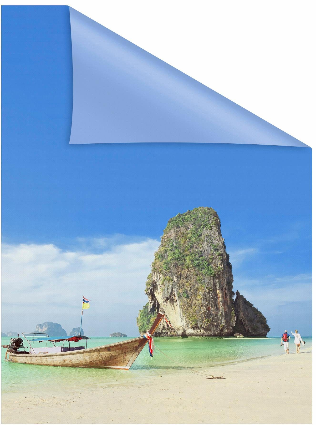 LICHTBLICK ORIGINAL Fensterfolie Thailand, blickdicht, strukturiert, selbstklebend, Sichtschutz