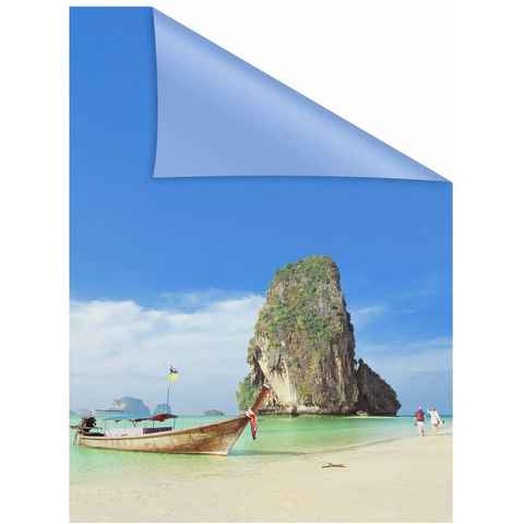 Fensterfolie Thailand, LICHTBLICK ORIGINAL, blickdicht, strukturiert, selbstklebend, Sichtschutz