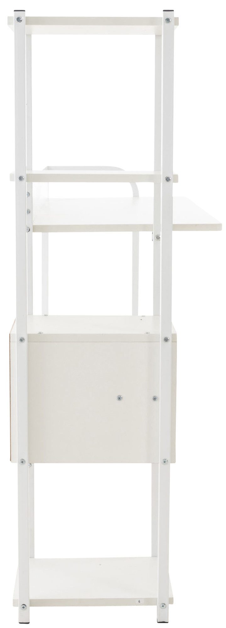 furnicato Schreibtisch Widnes 124x40x111 cm weiß/weiß (1-St)