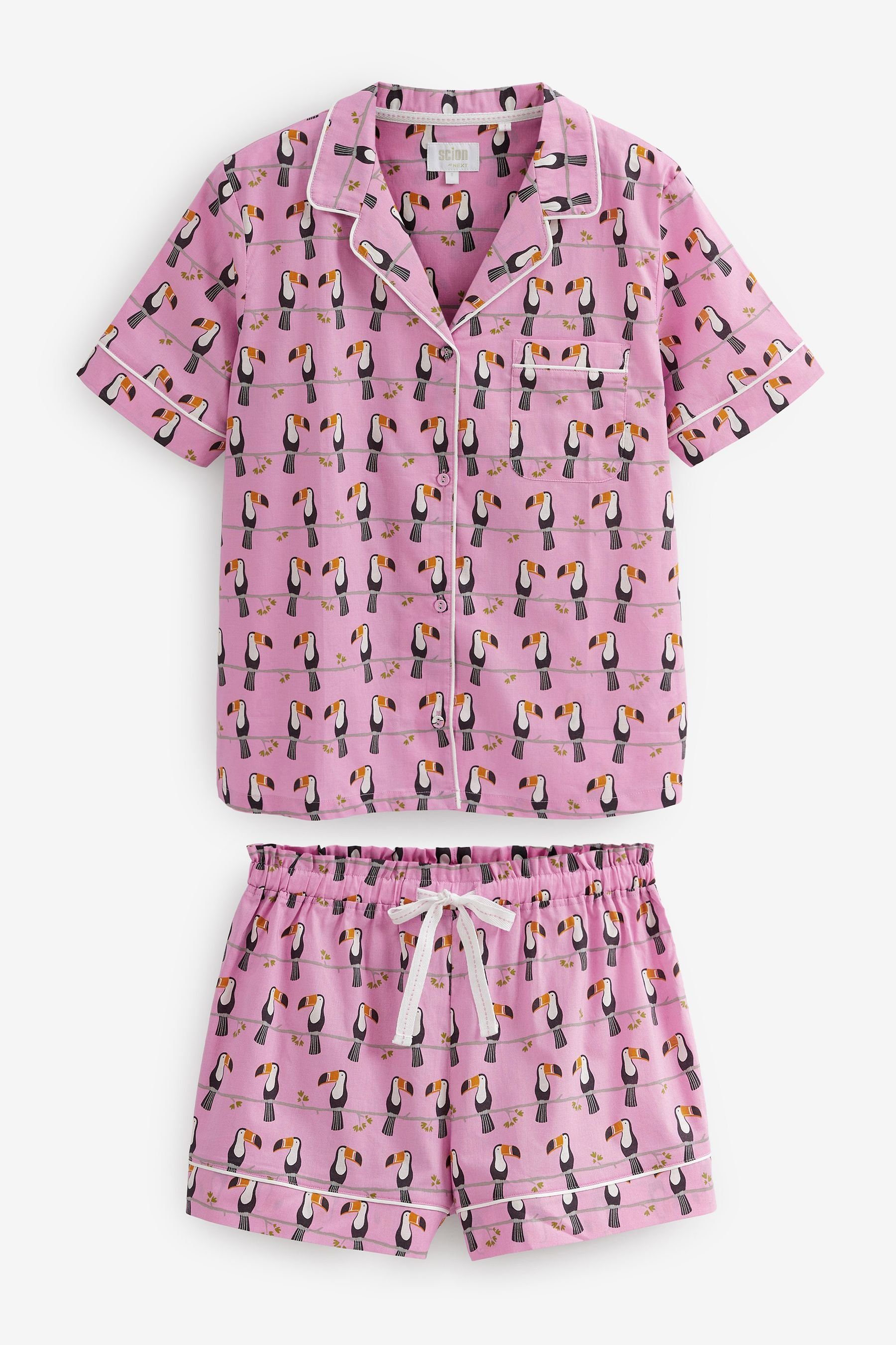 Next Pyjama Scion at Next Kurzer Schlafanzug mit Knopfleiste (2 tlg)