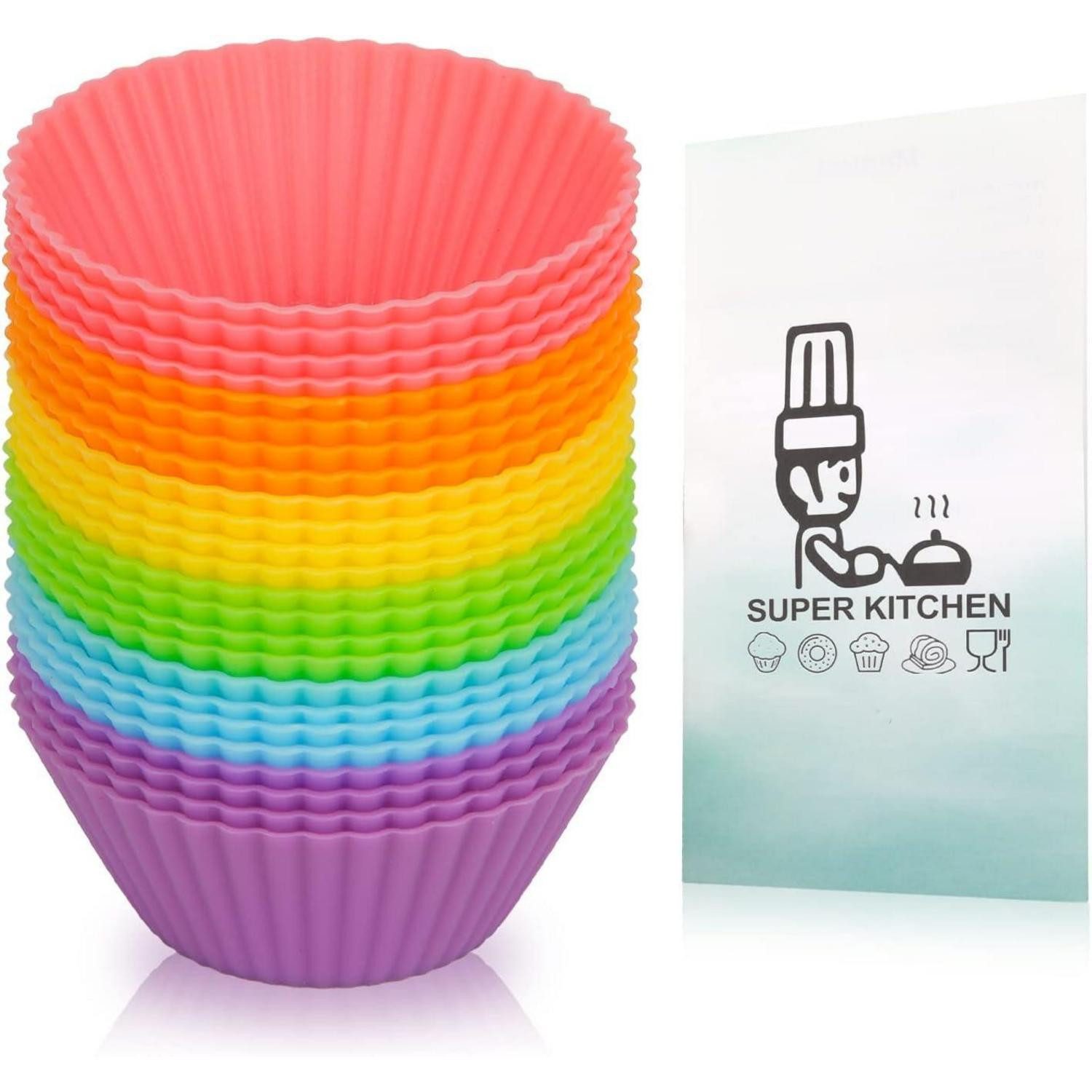 Mini-Muffinform 24 Cups Antihaft – 2 Stück, Karbonstahl, Backofenfest Bis 230°C