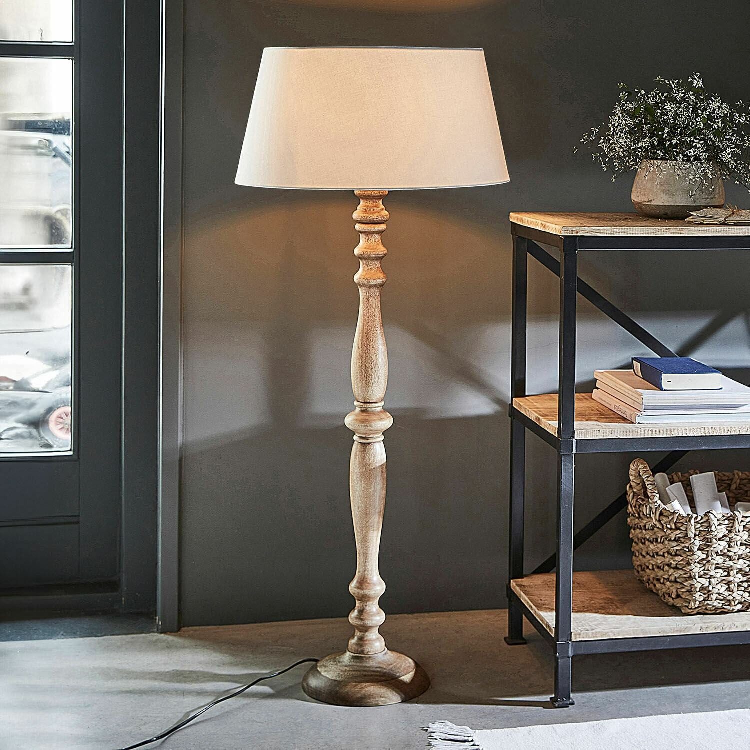 Mirabeau Stehlampe Stehlampe Madyson braun/creme günstig online kaufen