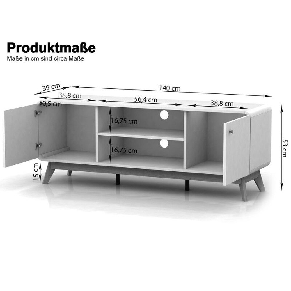 OUTLET-NORD Lowboard Justine 140 x 39 günstig online kaufen