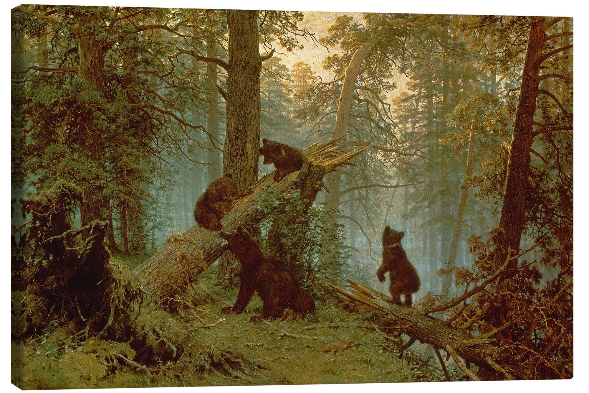 Posterlounge Wandbild Morgen in einem Kiefernwald, Ivan Ivanovich Shishkin, günstig online kaufen