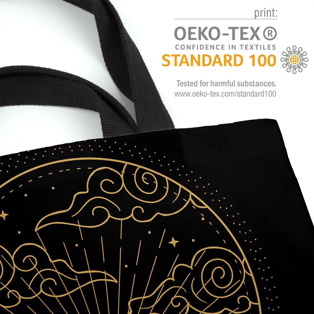 VOID Henkeltasche (1-tlg), Boho Sonne Wolke Sterne grafik esoterics gothic stern creepy elemente