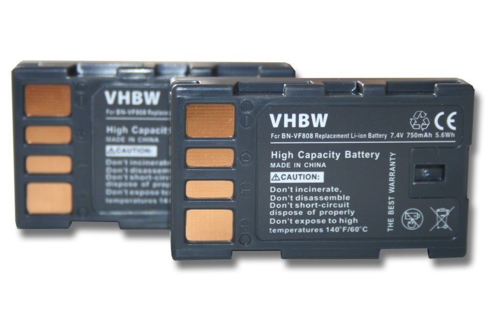 vhbw passend für JVC GZ-HD5, GZ-HD5ex, GZ-HD6, GZ-HD40, GZ-HD40ex, Kamera-Akku 750 mAh