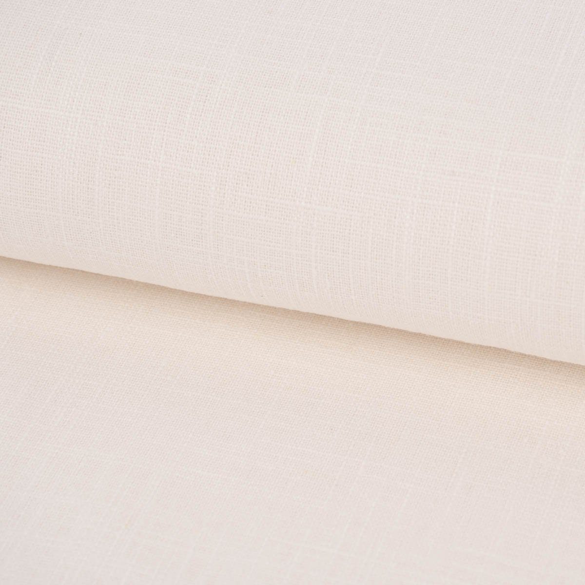 SCHÖNER LEBEN. Stoff Leinenstoff Meterware mit Baumwolle vorgewaschen einfarbig ecru 140cm, allergikergeeignet