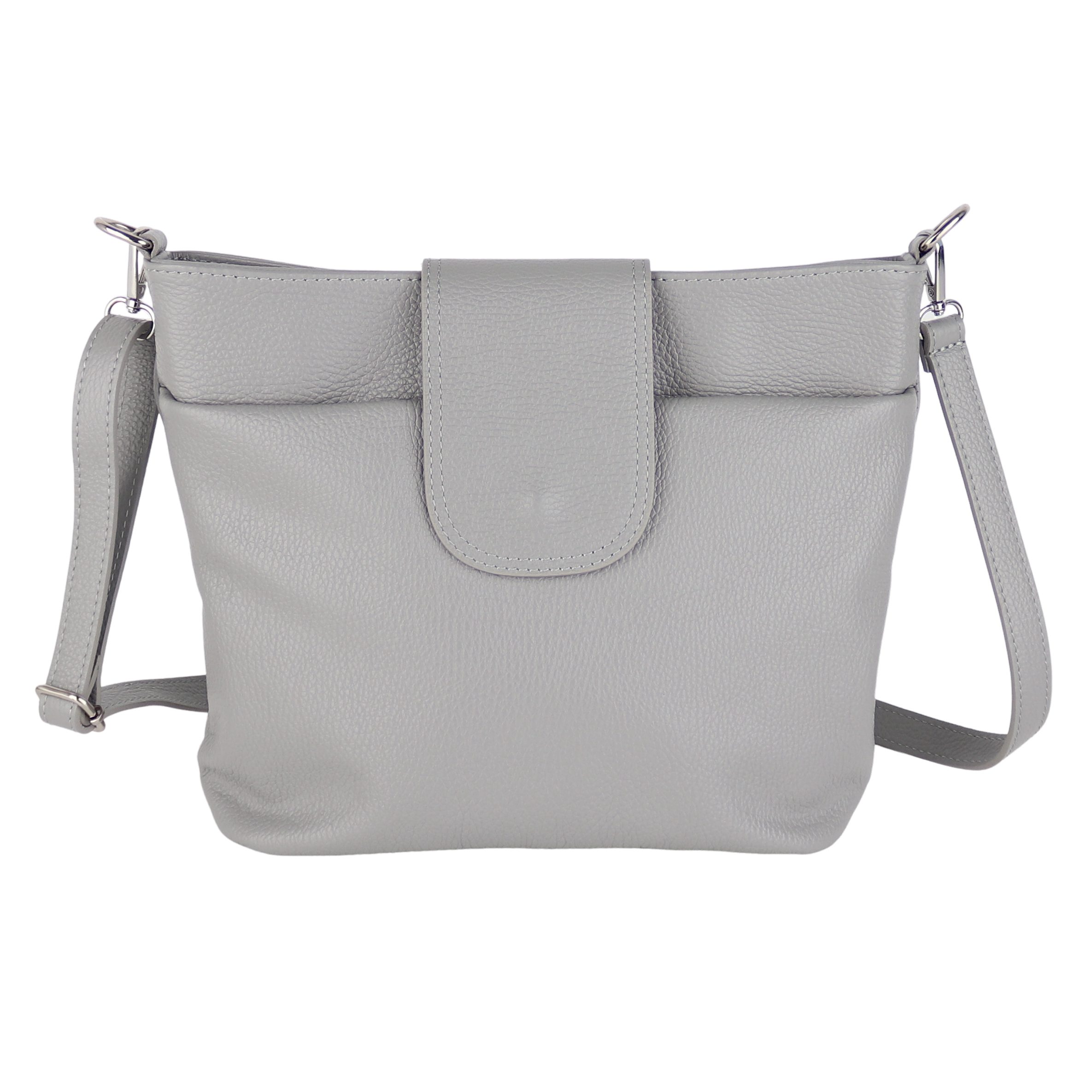 MIRROSI Umhängetasche Damen, Crossbody Bag, Echtleder Made in Italy (1 Tasche mit 1 oder 2 Gurte), verstellbaren Schulterriemen), 30x24,50x9cm (BXHXT) viel Stauraum
