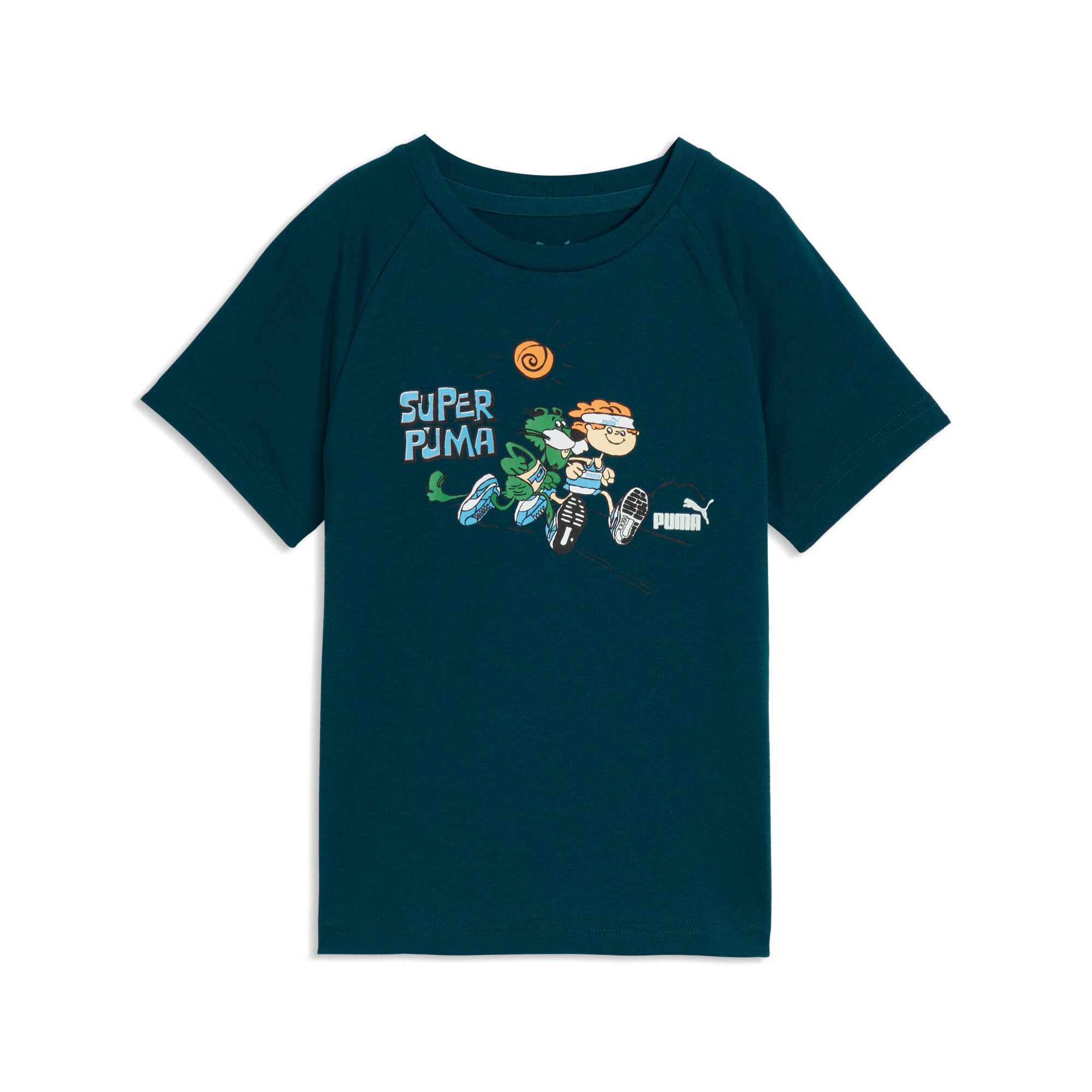 PUMA T-Shirt SUPER TEE PS für Kinder, mit Rundhalsausschnitt, in normaler Länge, Kurzarmdesign