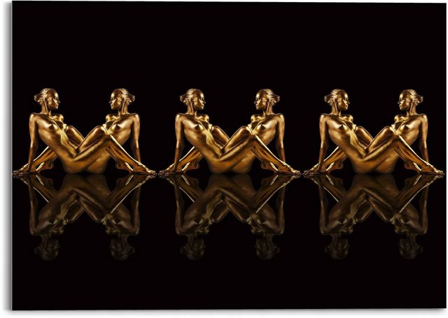 Reinders! Glasbild »Glasbild Frauen in Gold Symmetrie - Caleidoscoop«, Frau (1 Stück)-Otto