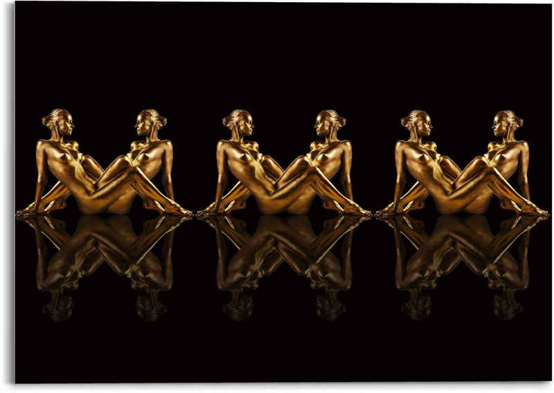 Reinders! Glasbild Glasbild Frauen in Gold Symmetrie - Caleidoscoop, Frau (1 St)