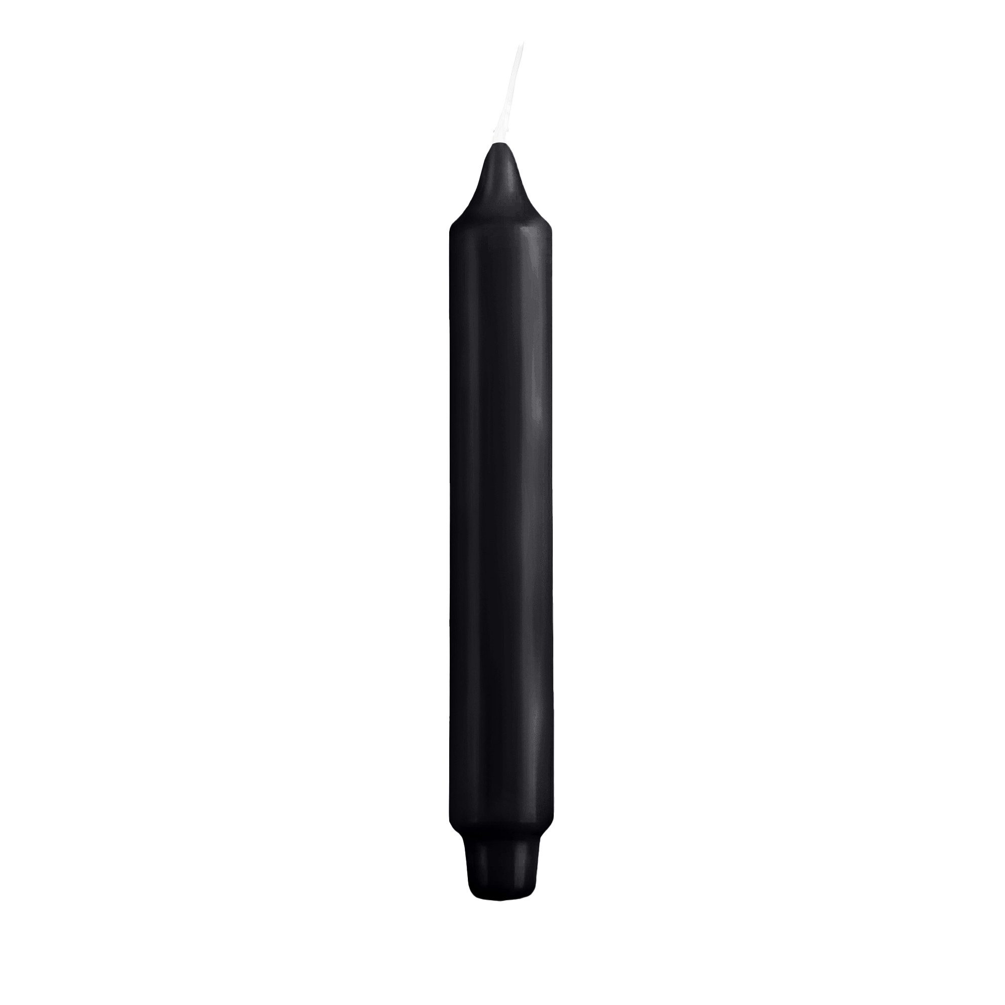 Kopschitz Kerzen Tafelkerze Stabkerzen mit Zapfenfuß Schwarz 400 x Ø 30 mm, 12 Stück