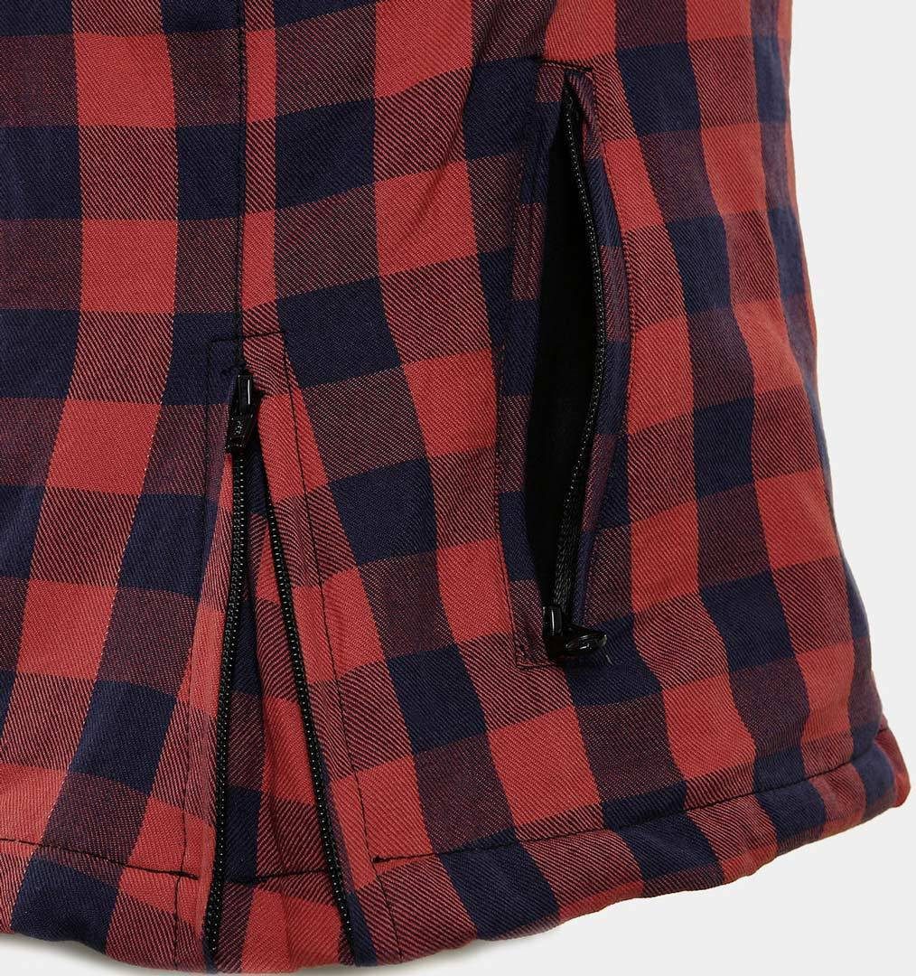 Bores Motorradjacke Lumberjack Premium Damen Motorradhemd Wasserdicht Atmungsaktiv reißfest wasserdichte