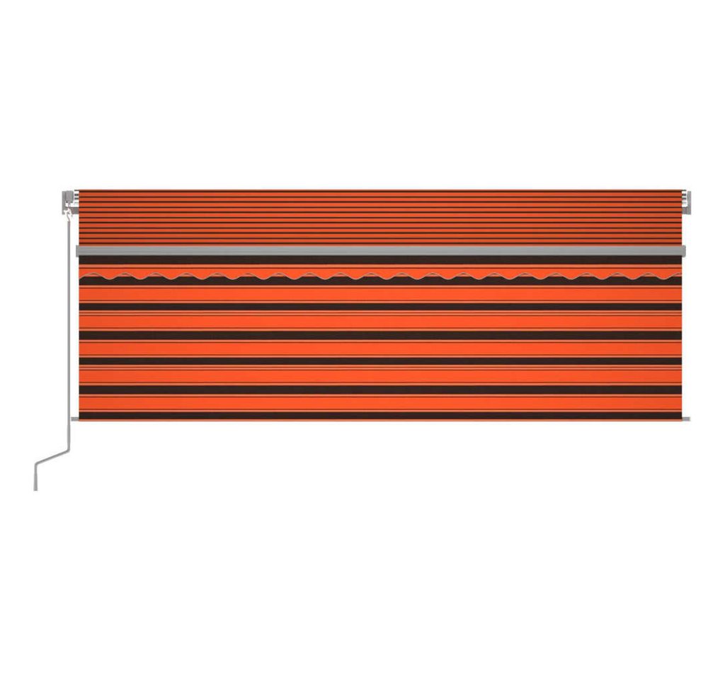 Thumbnail - vidaXL Markise Markise Automatisch mit Rollo LED Windsensor 4x3 m Orange Braun (1-St)