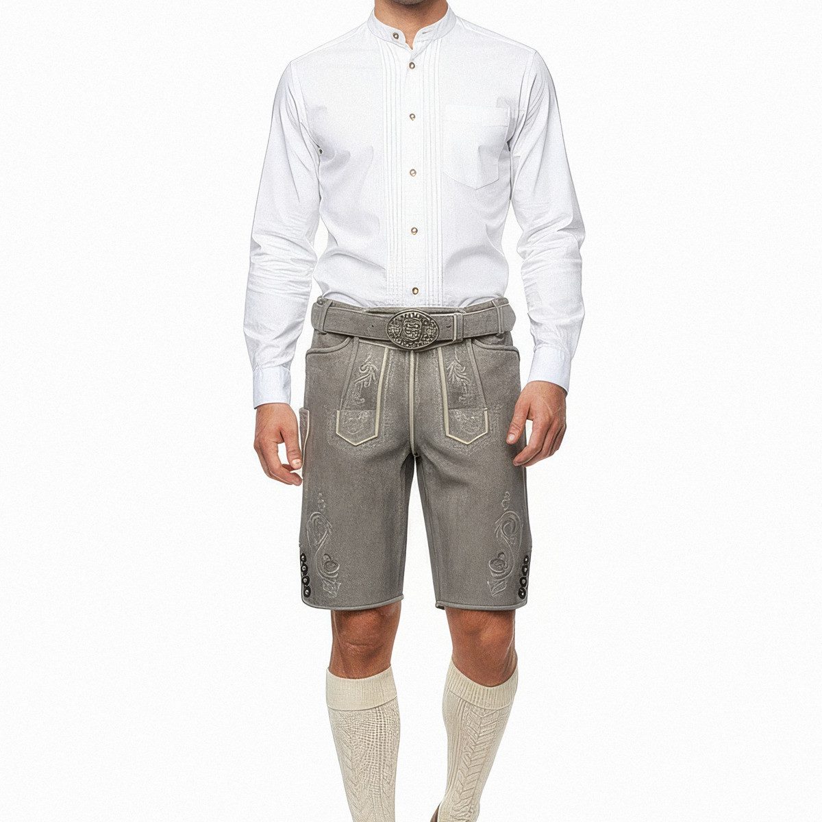 Krüger Trachtenlederhose Maik Herren (1-tlg) Trachtenlederhose, Trachtenhose, Bayerische Lederhose, Oktoberfest