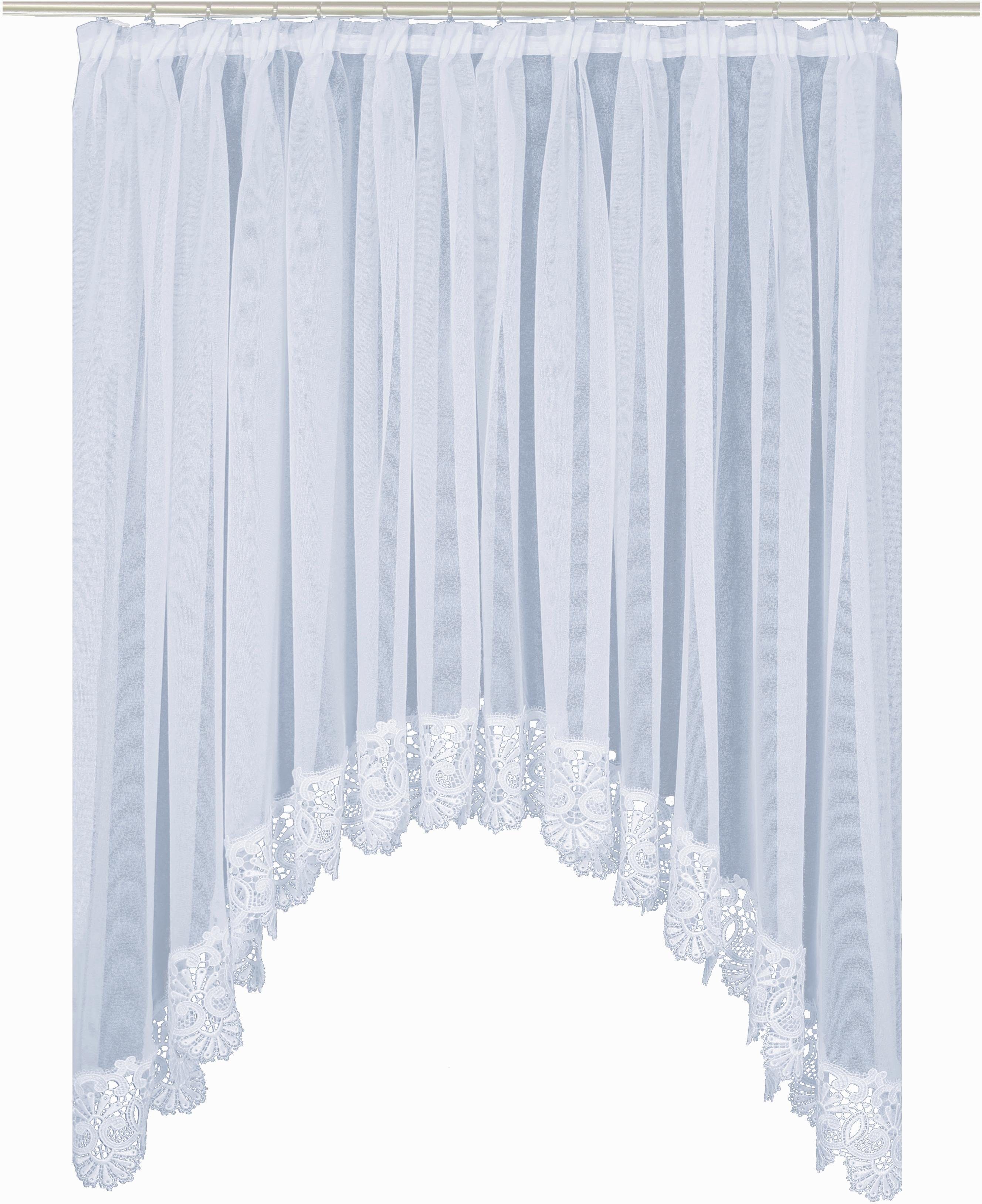 Wirth Gardine Elvira (1 St), Faltenband, halbtransparent, Sablé, Bogen