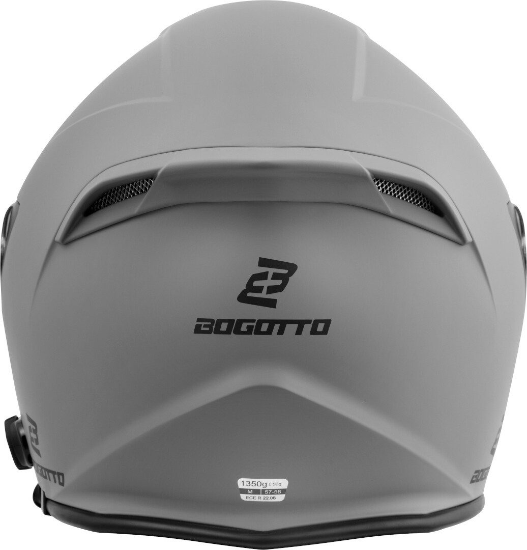 Bogotto Motorradhelm H586 BT Solid Bluetooth Jethelm, integriertes Kommunikationssystem,geeignet für Brillenträger,hera