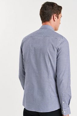 Next Langarmhemd Langärmeliges Stretch-Oxfordhemd im Vichykaro (1-tlg)