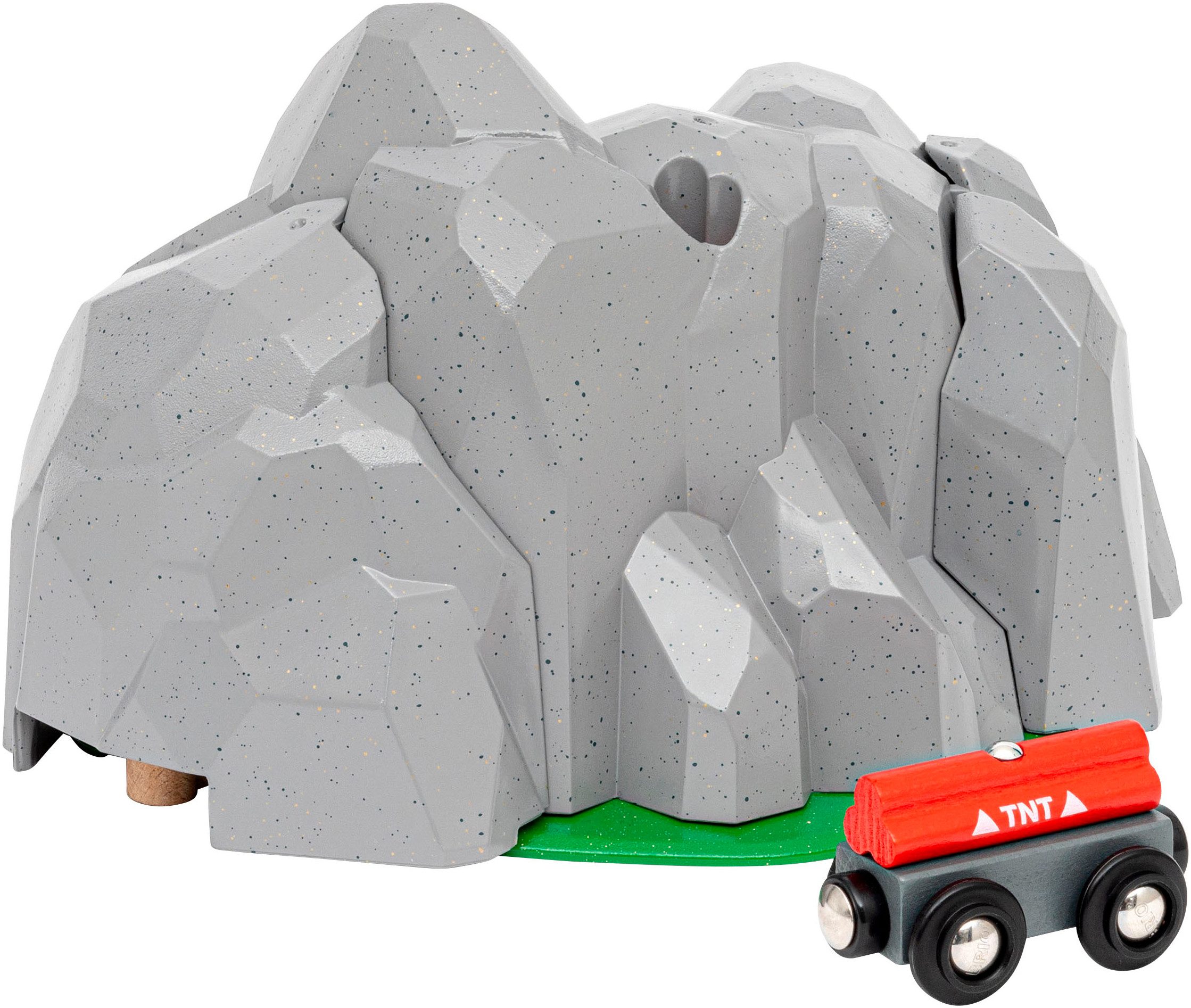 BRIO® Spielzeugeisenbahn-Tunnel BRIO® WORLD, Tunnel mit Sprengfunktion, (Set, 3-tlg)
