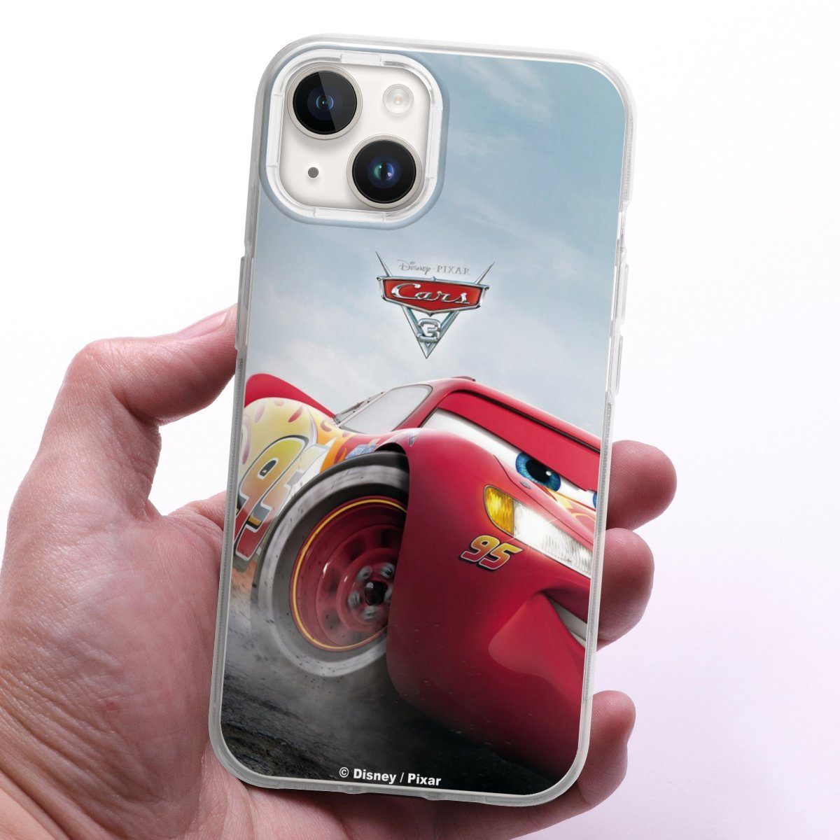 DeinDesign Handyhülle Lightning Mcqueen 95 Offizielles Lizenzprodukt Cars,  Apple iPhone 14 Silikon Hülle Bumper Case Handy Schutzhülle