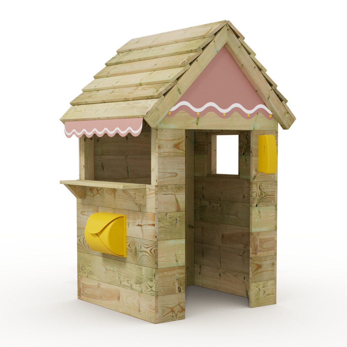 Wickey Spielhaus Cottage - Kinderspielhaus aus Holz, Gartenhaus für Kinder, Entwickelt gemäß DIN EN 71 - aus kesseldruckimprägniertem Massivholz