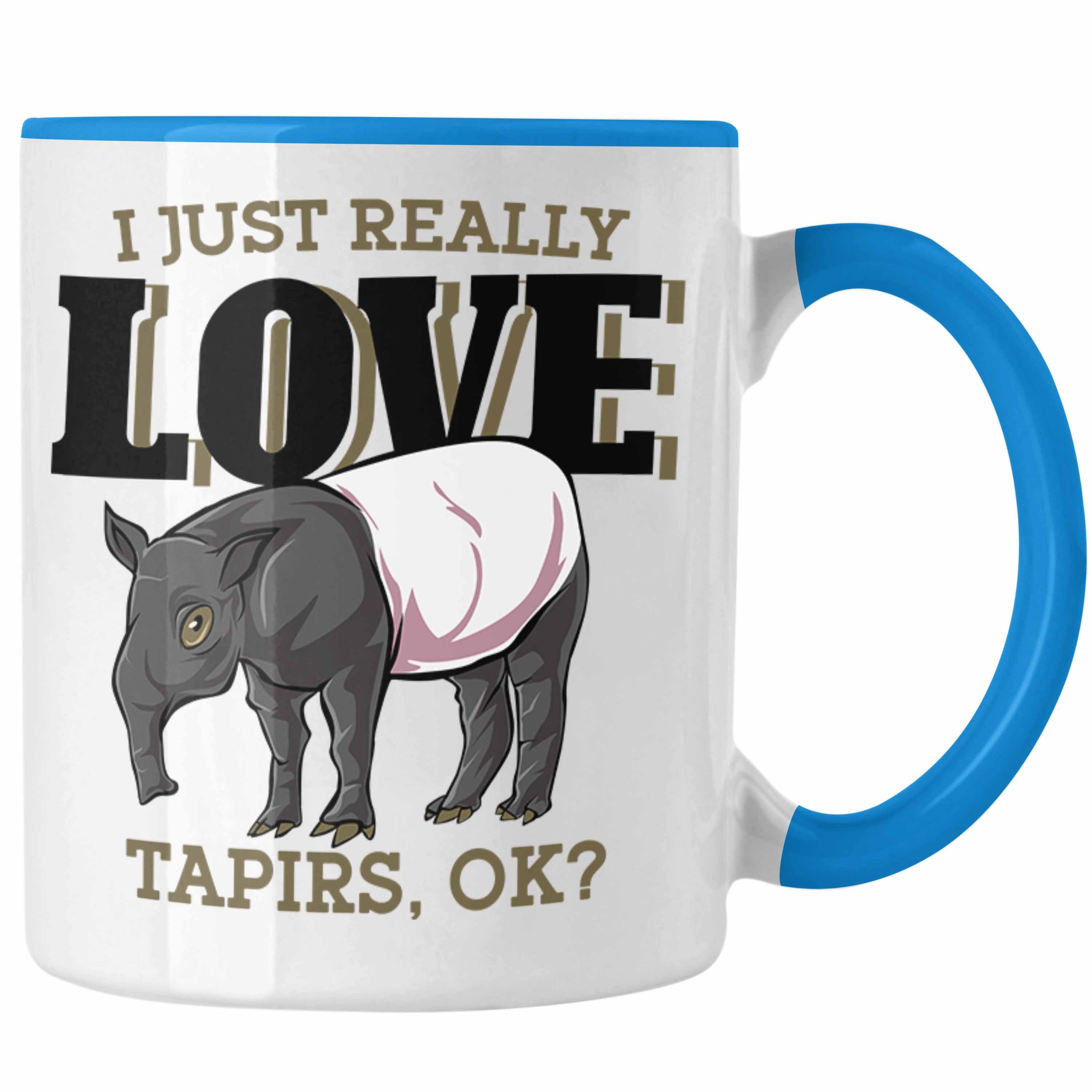 Tapir Trendation Blau Liebhaber Geschenk Tapir Lustige Tasse Tasse
