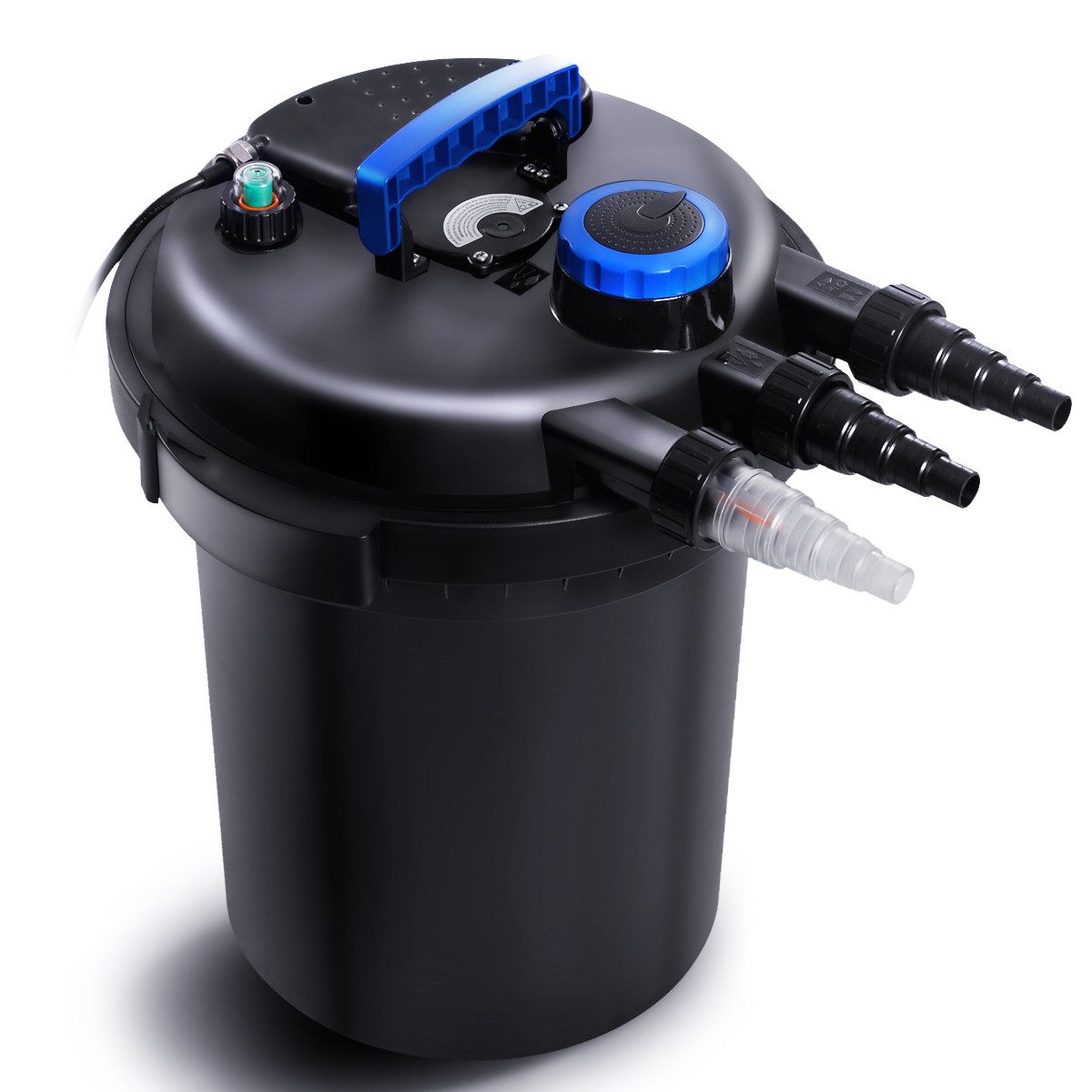 COSTWAY Teichfilter, 11W UVC 10000 L/H mit Reinigungsbetrieb für 15000L