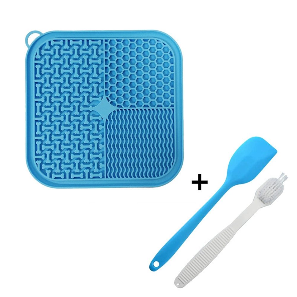 Ledander Anti-Schlabber-Napf 3 Stück Schleckmatte Hund mit Spatel und Bürst günstig online kaufen