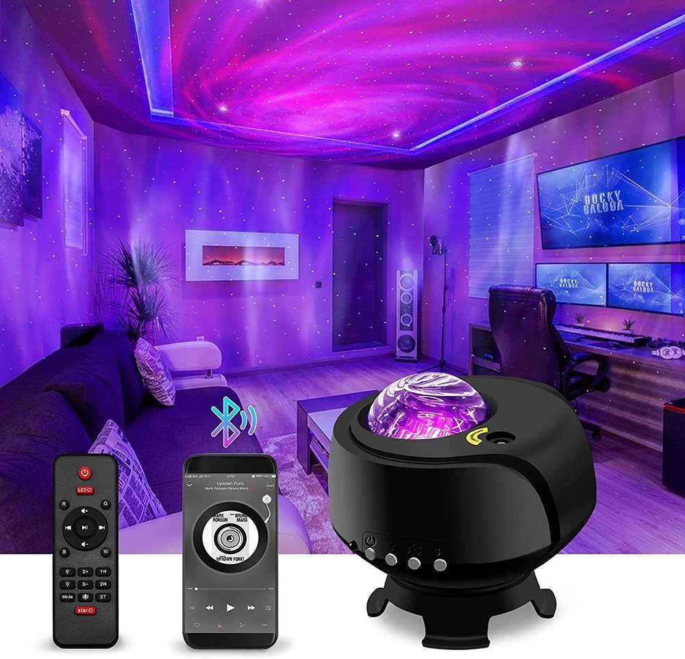 Nebel,Timing,für RGB, Deco, Lichter, LED-Sternenhimmel Sprachsteuerung, wechselnde Sunicol Bluetooth Home Projektor Party