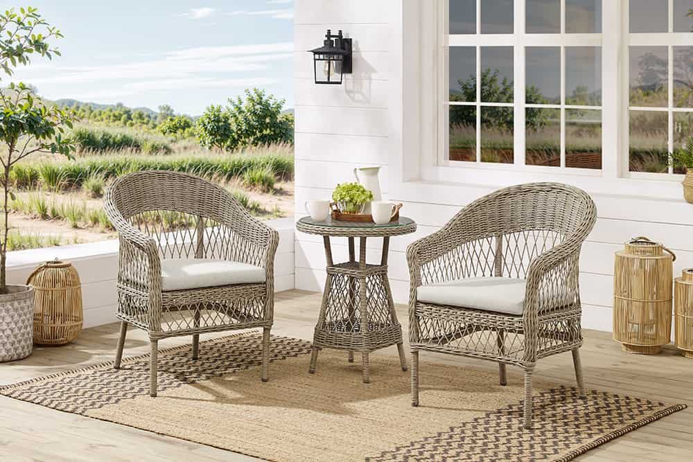 riess-ambiente Balkonset ELYSEE natur / grau Aluminium Polyrattan · Outdoor günstig online kaufen