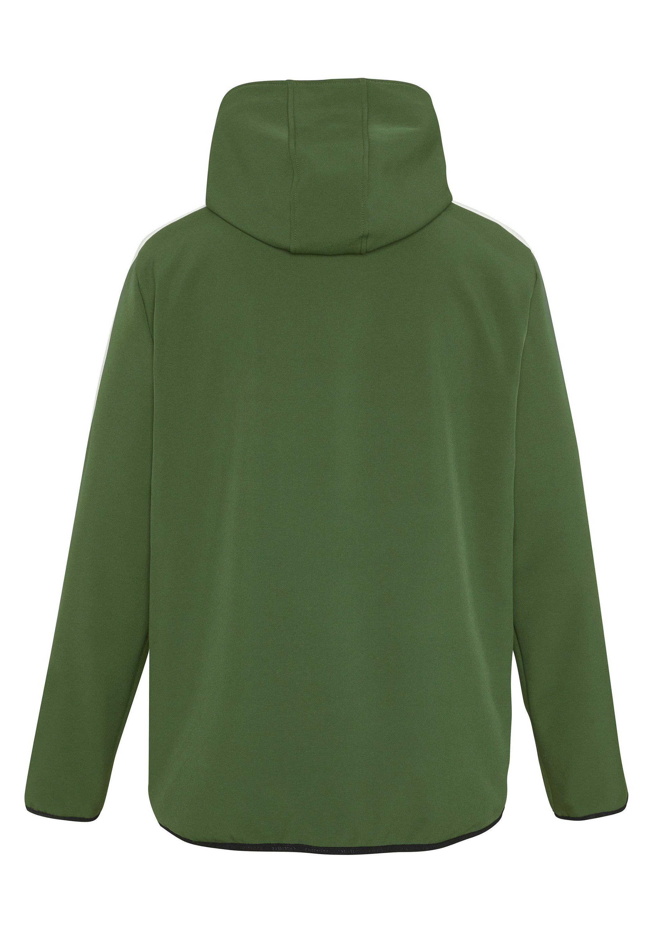 Chiemsee Softshelljacke Softshell-Jacke mit Green Blockstreifen und Kombu Retro-Patch 19-0417