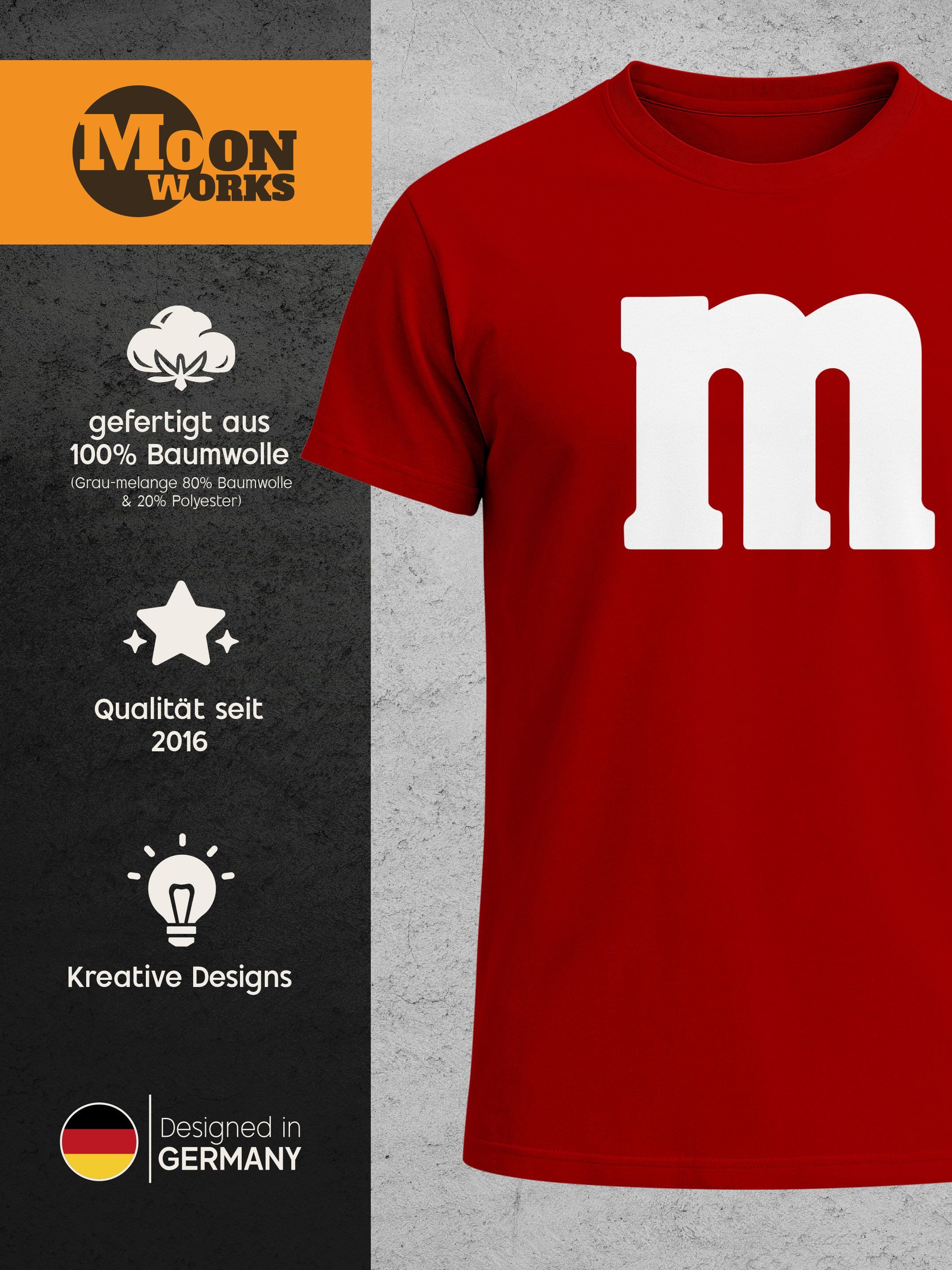 MoonWorks Print-Shirt Herren T-Shirt Gruppen-Kostüm M Aufdruck Kostüm Fasching Karneval mit Print