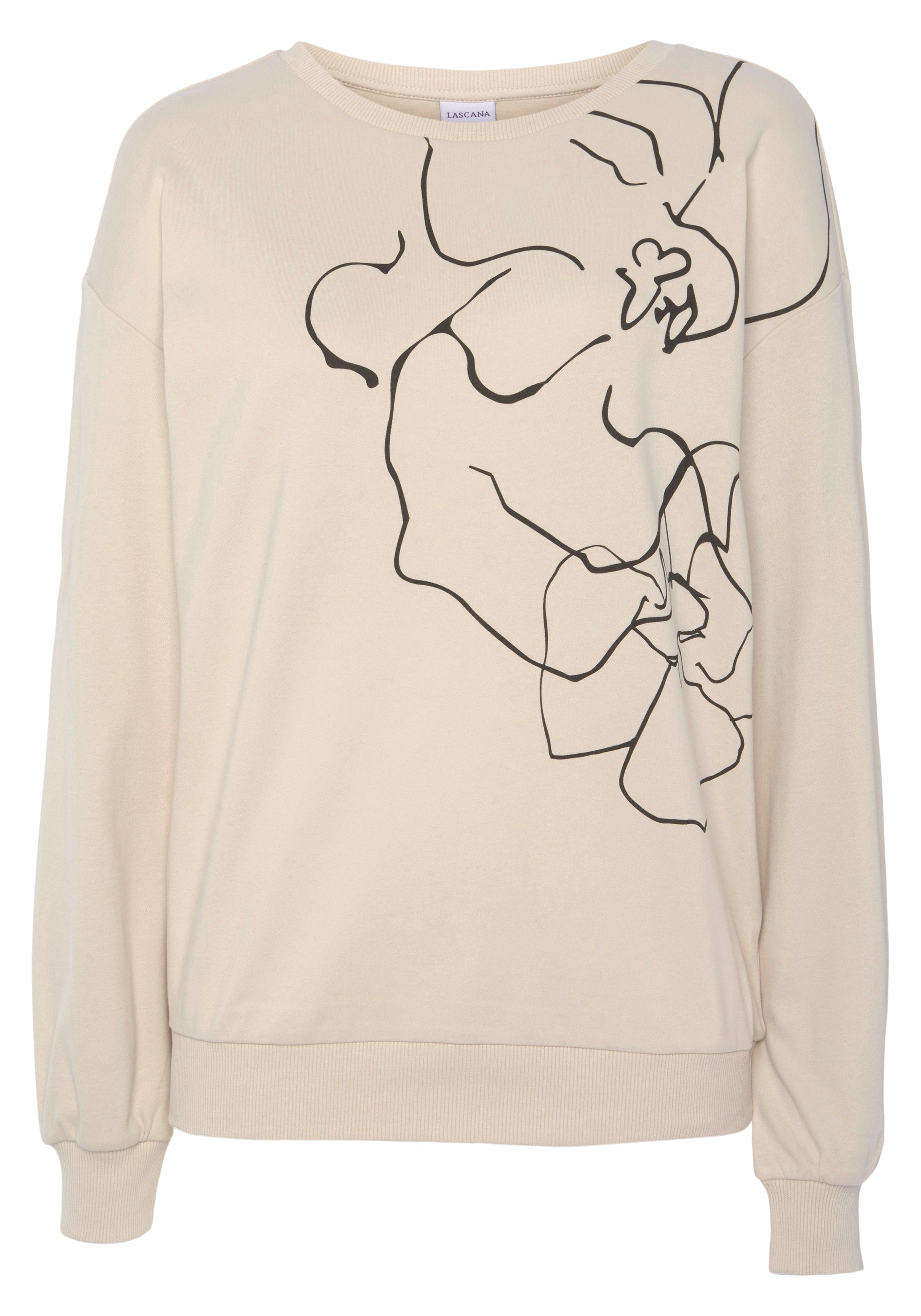 LASCANA Sweatshirt mit Druck, Loungewear. € 34,99
